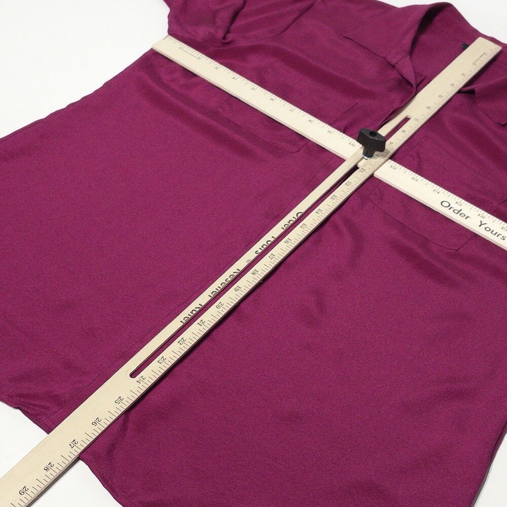 NWOT Talbots Pink Merlot Color Washable Silk Button Down Shirt Blouse Women PL - Picture 8 of 8